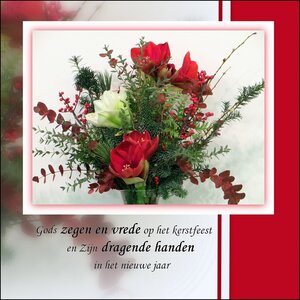 kerstboeket 'gedragen'