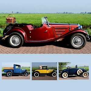 Collage oude auto's