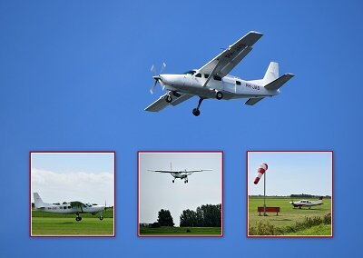 Cessna vliegtuigjes (Ansichtkaart nr. PK-678).