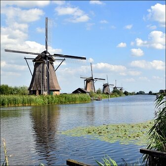 Kinderdijk, molens, (Fotokaart nr. EH-19)