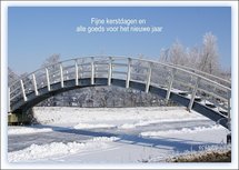 Bruggetje, fijne kerstdagen (Ansichtkaart)