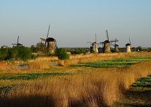 Zicht op Kinderdijk (Ansichtkaart)