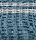 Gehaakt babydekentje, blauw/wit