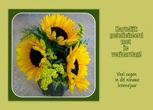 Felicitatie zonne-boeket (Ansichtkaart)