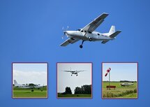 Cessna vliegtuigjes (Ansichtkaart)