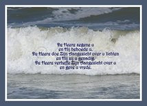 Golven met tekst (Ansichtkaart, groot)