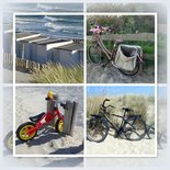 Fietsen naar het strand
