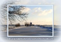 Wingerdse molen in winter (Ansichtkaart, groot)