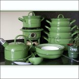 Emaille in groen