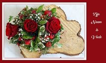 Rozenstukje kerst (Ansichtkaart, groot)