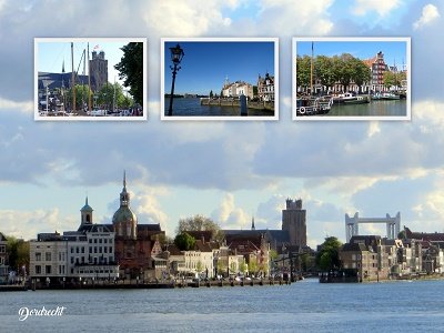 Zicht op Dordrecht (Ansichtkaart)