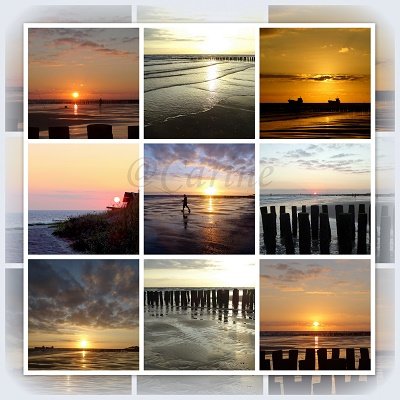 Collage zonsondergang