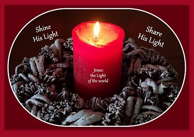 Shine His light (Ansichtkaart) Shine His light (Ansichtkaart)