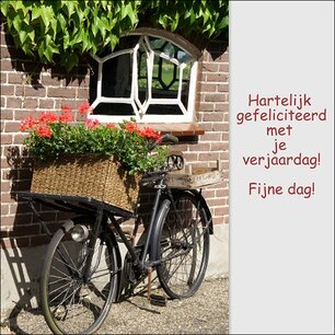 Felicitatie per fiets