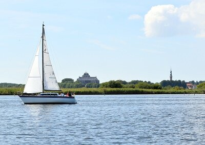 Zicht op Veere (Ansichtkaart)