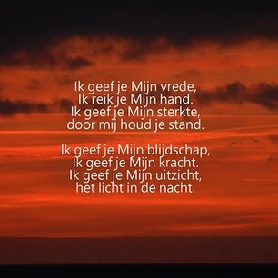 Ik geef je Mijn vrede Ik geef je Mijn vrede